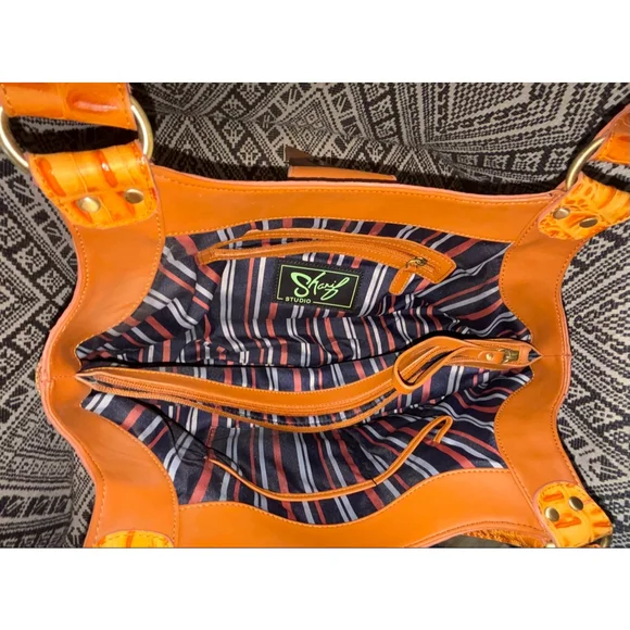 Sharif 1827 Coastal Cowgirl Unique Leather Snake Embossed Tassels Shoulder bag - Picture 5 of 7